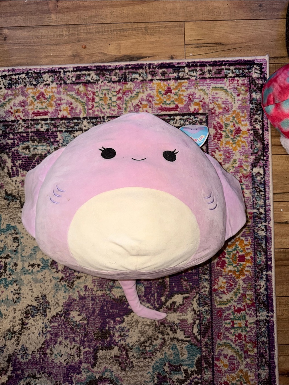 Plush Pink Ray Stuffed Animal - Adorable Round Plush